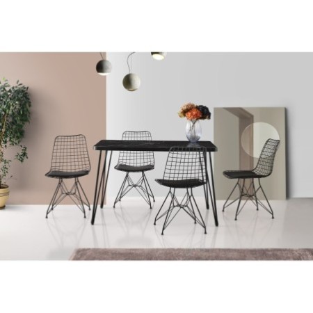 Mesa comedor Lagos-1421 negro - 974NMB1527