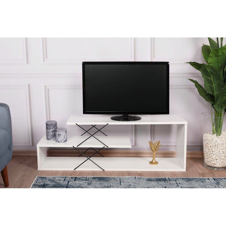 Mueble TV Zig Zag blanco