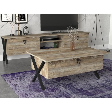 Mesa de centro Zeth-Patik madera beige