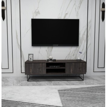 Mueble TV Escape 140 negro marrón oscuro - 854KLN3069