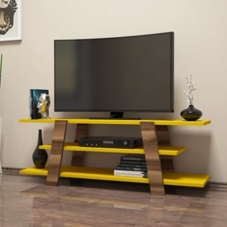 Mueble TV Flower amarillo nogal - 845HCT3040