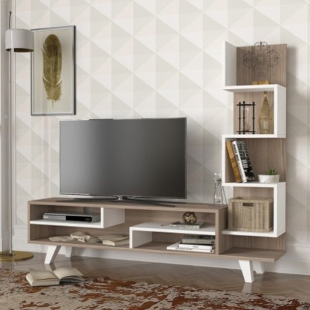 Mueble TV con estante İsabel córdoba blanco - 731WAT3017