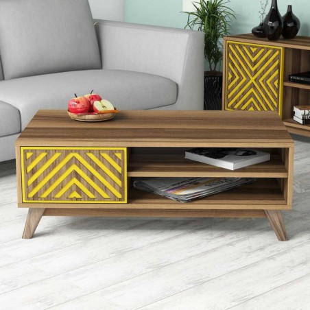 Mesa de centro İnci amarillo nogal - 845HCT2841