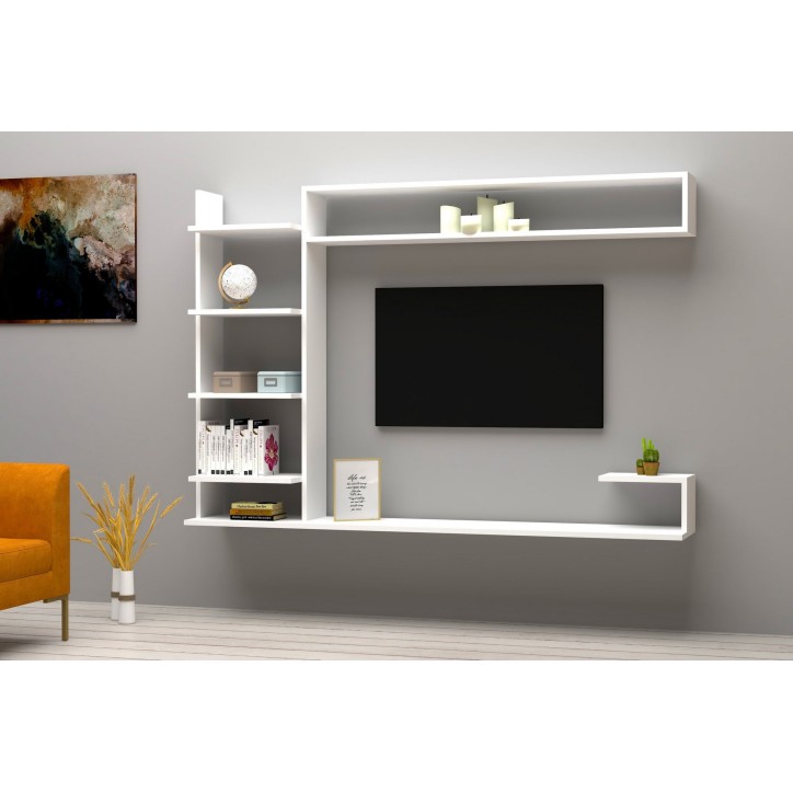 Mueble TV con estante Noble blanco