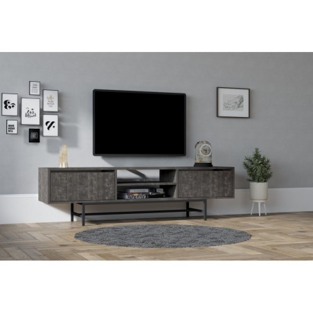 Mueble TV con estante Tauber antracita