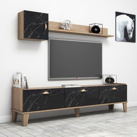 Mueble TV con estante Sumer E4030 mármol roble