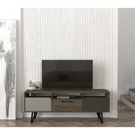 Mueble TV Borges nogal antracita gris