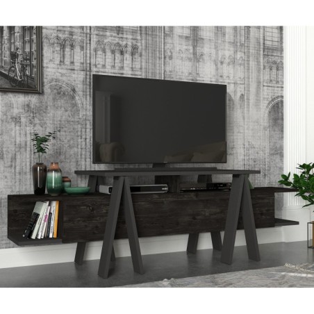 Mueble TV Aspero antracita negro - 804TRH3049