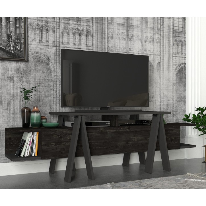 Mueble TV Aspero antracita negro