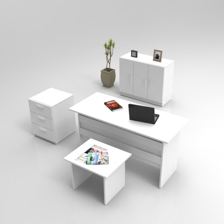 Conjunto de muebles de oficina VO12 W blanco