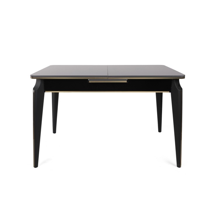 Mesa de comedor extensible Star 981 antracita dorado negro