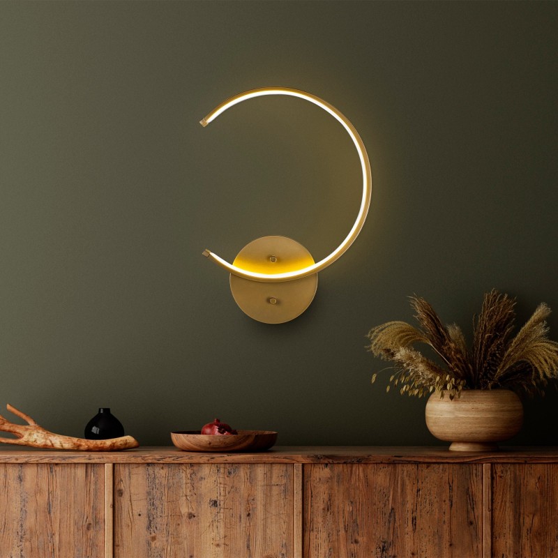 Lámpara de pared Moon-13329 oro metal 33 cmx46x 6 cm - 8683743823321