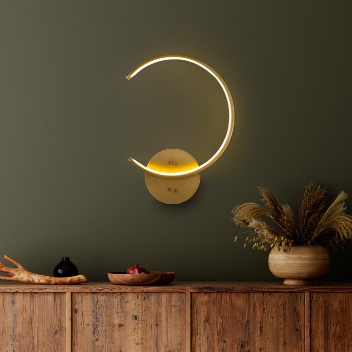 Lámpara de pared Moon-13329 oro metal 33 cmx46x 6 cm