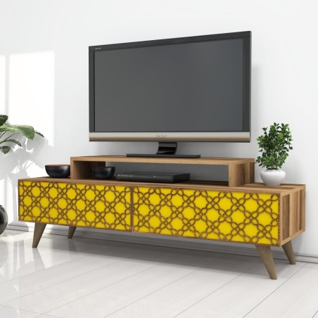 Mueble TV City amarillo nogal - 845HCT3021