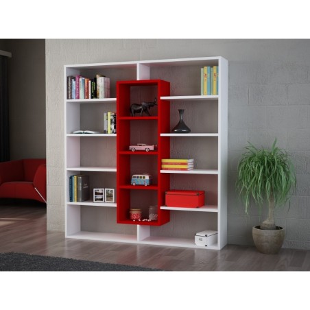 Librería Ample blanco rojo - 731WAT3606