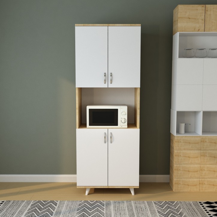 Mueble auxiliar Selin-L1193 roble blanco