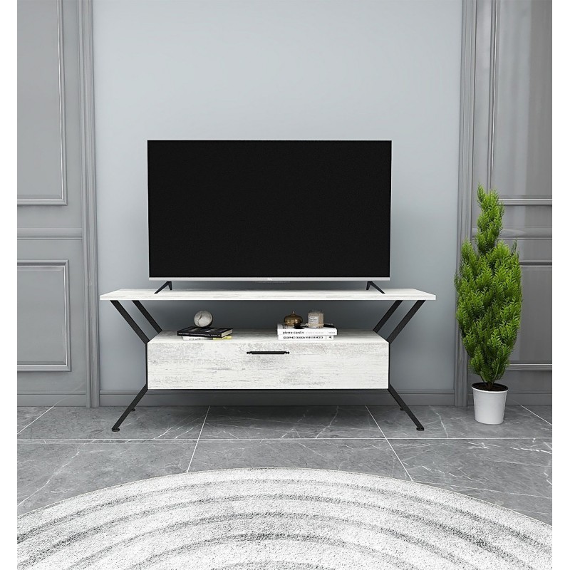 Mueble TV Tarz Crystal gris negro - 854KLN3080