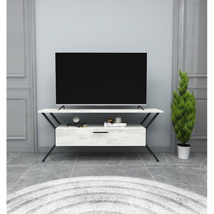 Mueble TV Tarz Crystal gris negro