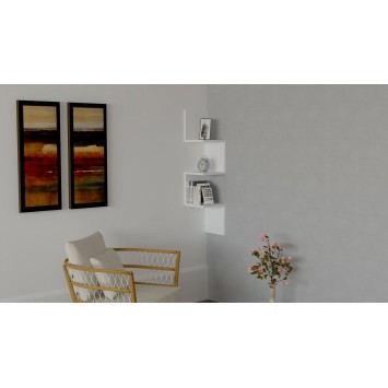 Estante de pared Zikzak blanco - 835PUQ1622