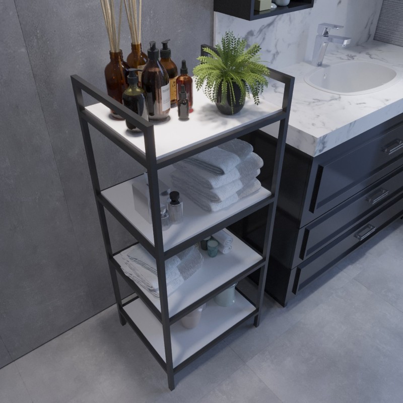 Mueble de baño Schwerin L2038 blanco negro - 285LCV1262