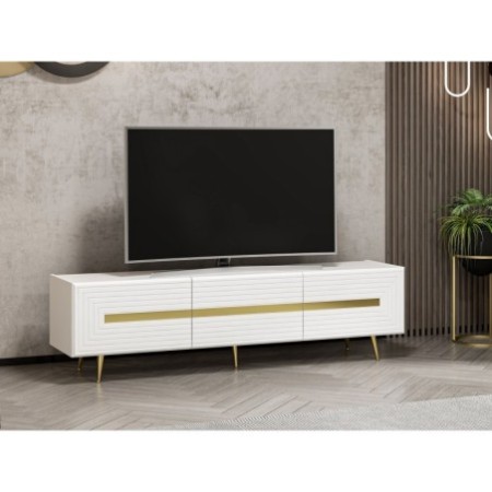 Mueble TV con estante Jose blanco - 506MNR1106