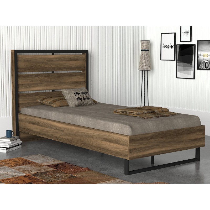 Cama individual Lost nogal - 804TRH4002