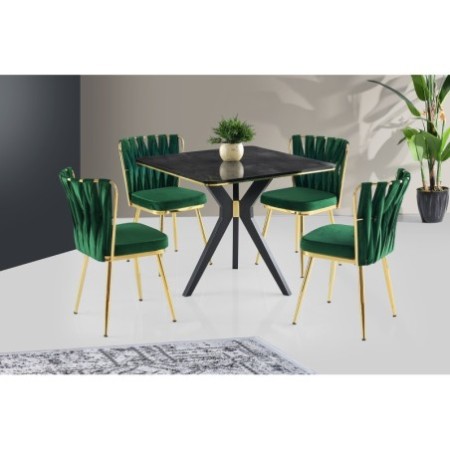 Mesa comedor Kare İkon-1431 dorado negro - 974NMB1546