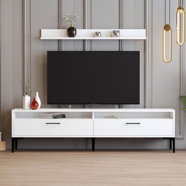 Mueble TV con estante Istanbul blanco