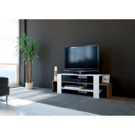 Mueble TV Sole nogal blanco - 745DCD3016