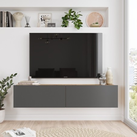 Mueble TV con estante FR10-AA pino atlántico antracita - 956LCS1674