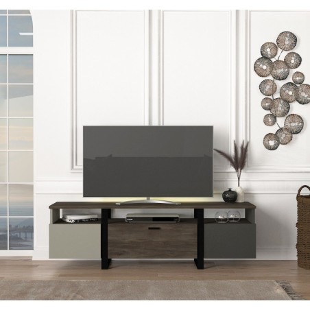 Mueble TV Arne nogal antracita gris