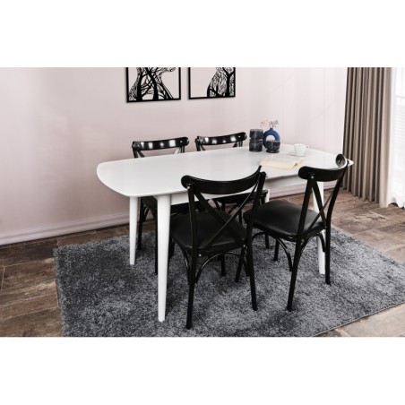 Mesa de comedor extensible Retro 1193 blanco