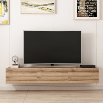 Mueble TV con estante Rigel blanco brillante - 506MNR1102