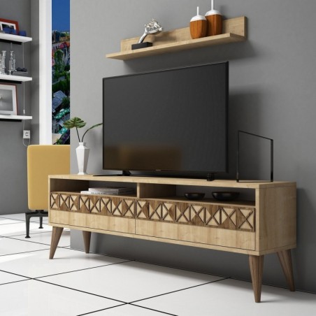 Mueble TV con estante Line roble