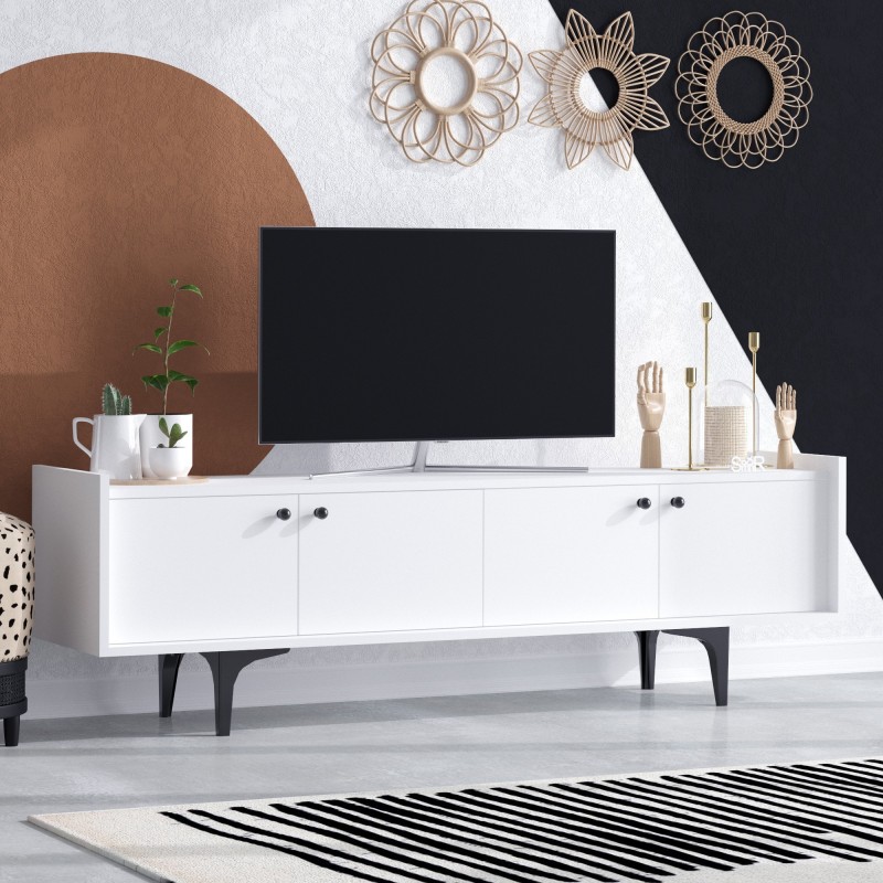 Mueble TV Atlas blanco - 393MRD1246