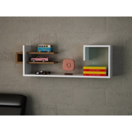 Estante de pared Stor nogal blanco - 745DCD1606