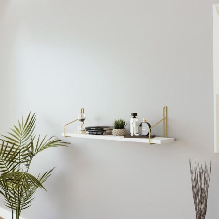 Estante de pared Gelsenkirchen L2063 blanco oro