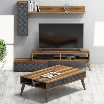 Conjunto de muebles de salón Planet calcedonia nogal - 845HCT5216