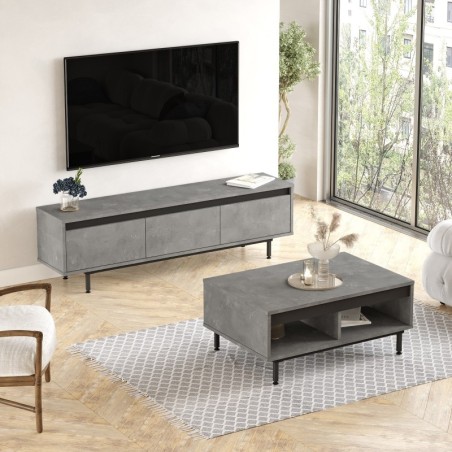 Conjunto de muebles de salón LV33-RL gris negro - 956LCS2511