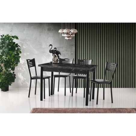 Mesa de comedor extensible Polo-1304 negro - 974NMB1531