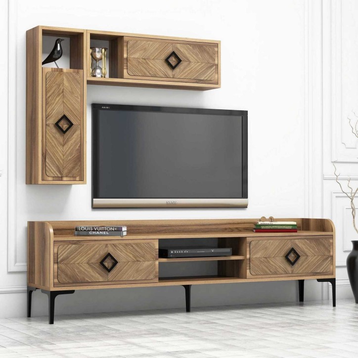 Mueble TV con estante Samba nogal