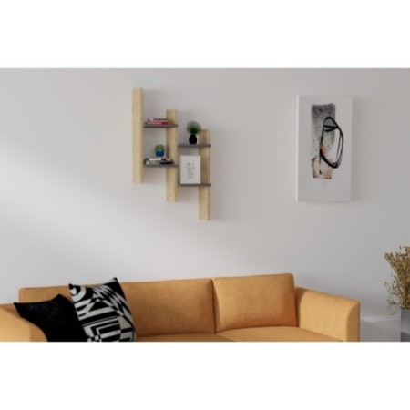 Estante de pared Su antracita roble - 835PUQ1653