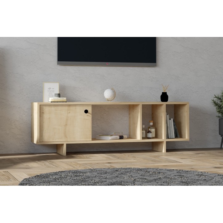 Mueble TV con estante Folsom roble