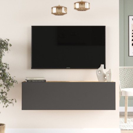 Mueble TV con estante FR12-AA pino atlántico antracita