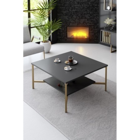 Mesa de centro Gold Line antracita negro - 618BLY1151