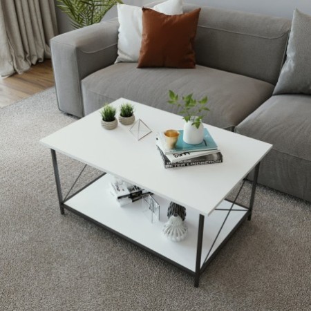 Mesa de centro Hannover L2044 blanco negro - 285LCV1268