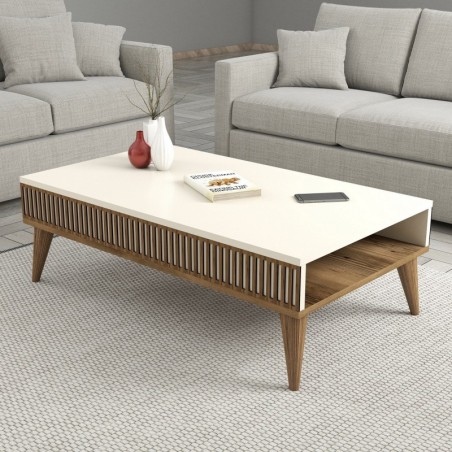 Mesa de centro Milan crema nogal - 845HCT2887