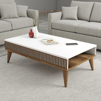 Mesa de centro Milan blanco nogal - 845HCT2886