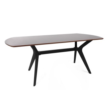 Mesa comedor Ares-1043 negro marrón - 974NMB1726