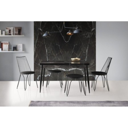 Mesa comedor Metal Otomatik 1173 negro - 974NMB1509